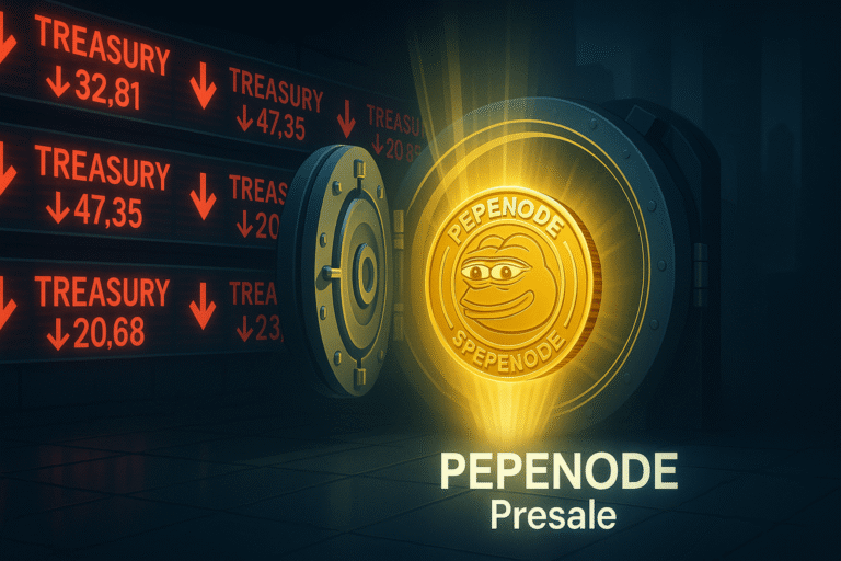 Crypto Treasury Stocks Crash as Traders Pivot to Safer Crypto Presales like PEPENODE